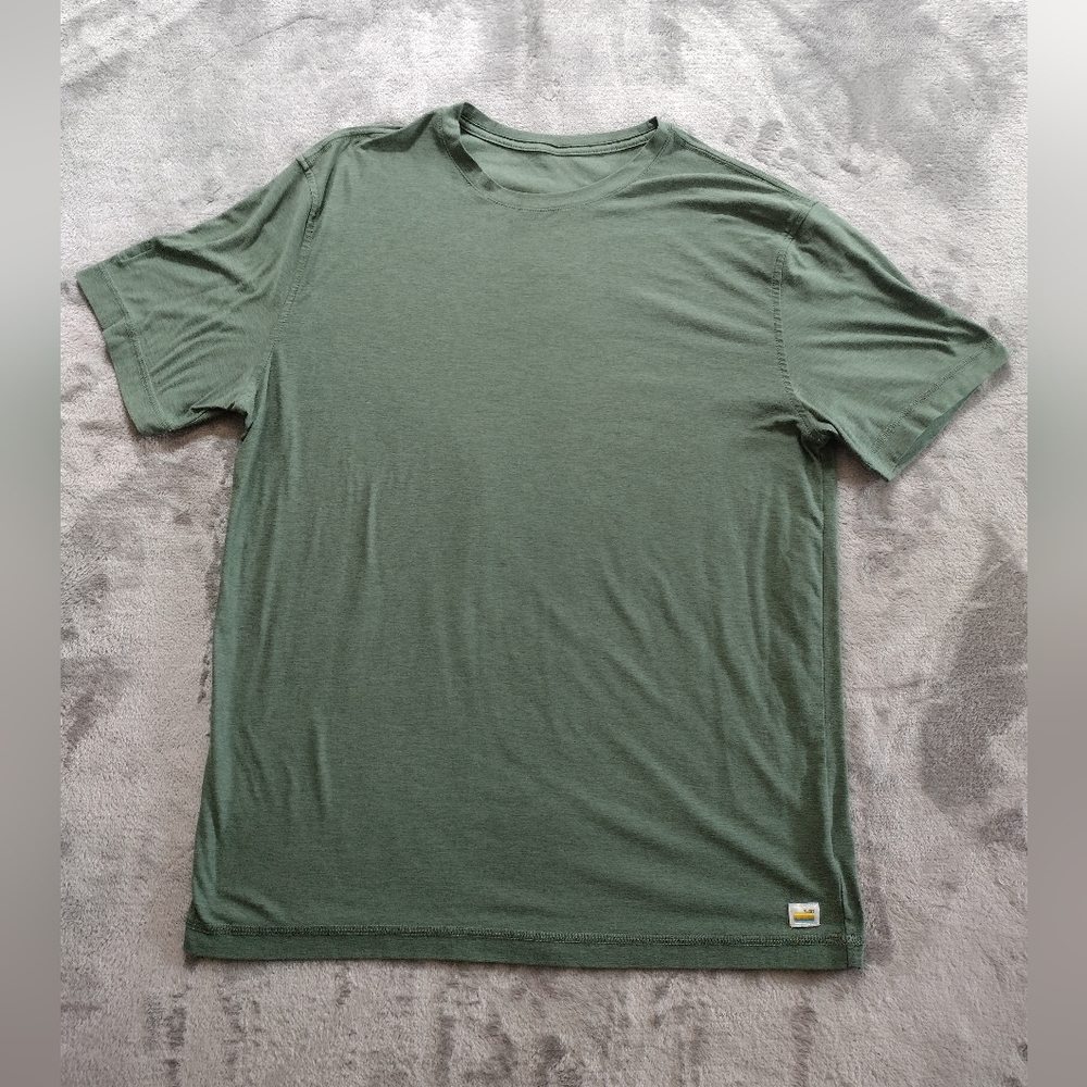 Vuori Short Sleeve Crew Strato Tech Tee Olive Green